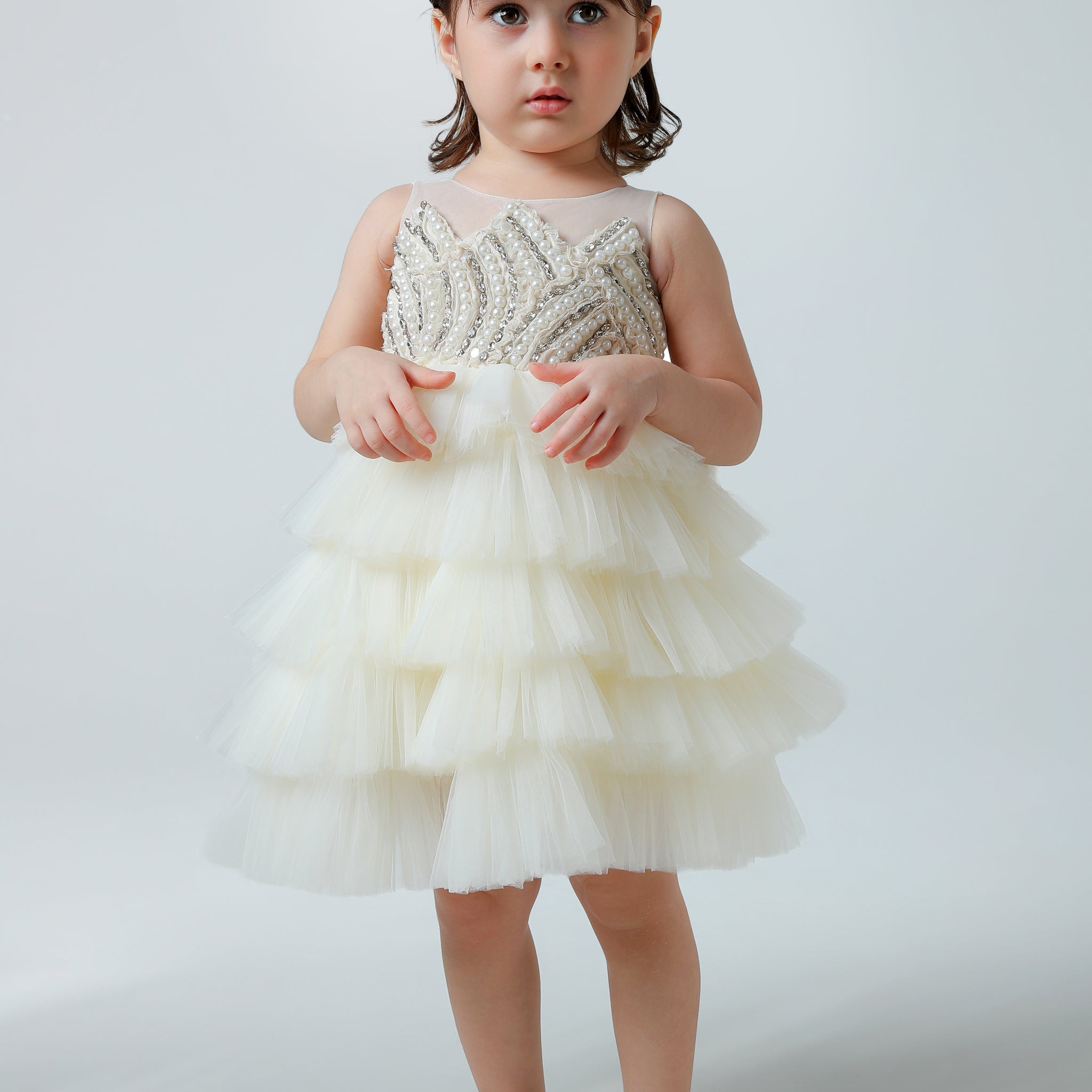 IVORY PEARL SHORT DRESS