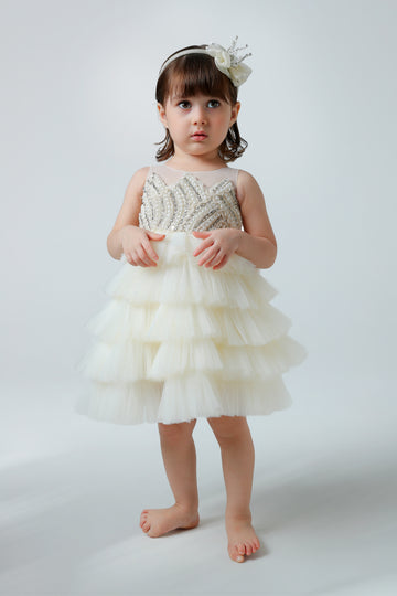 IVORY PEARL SHORT DRESS