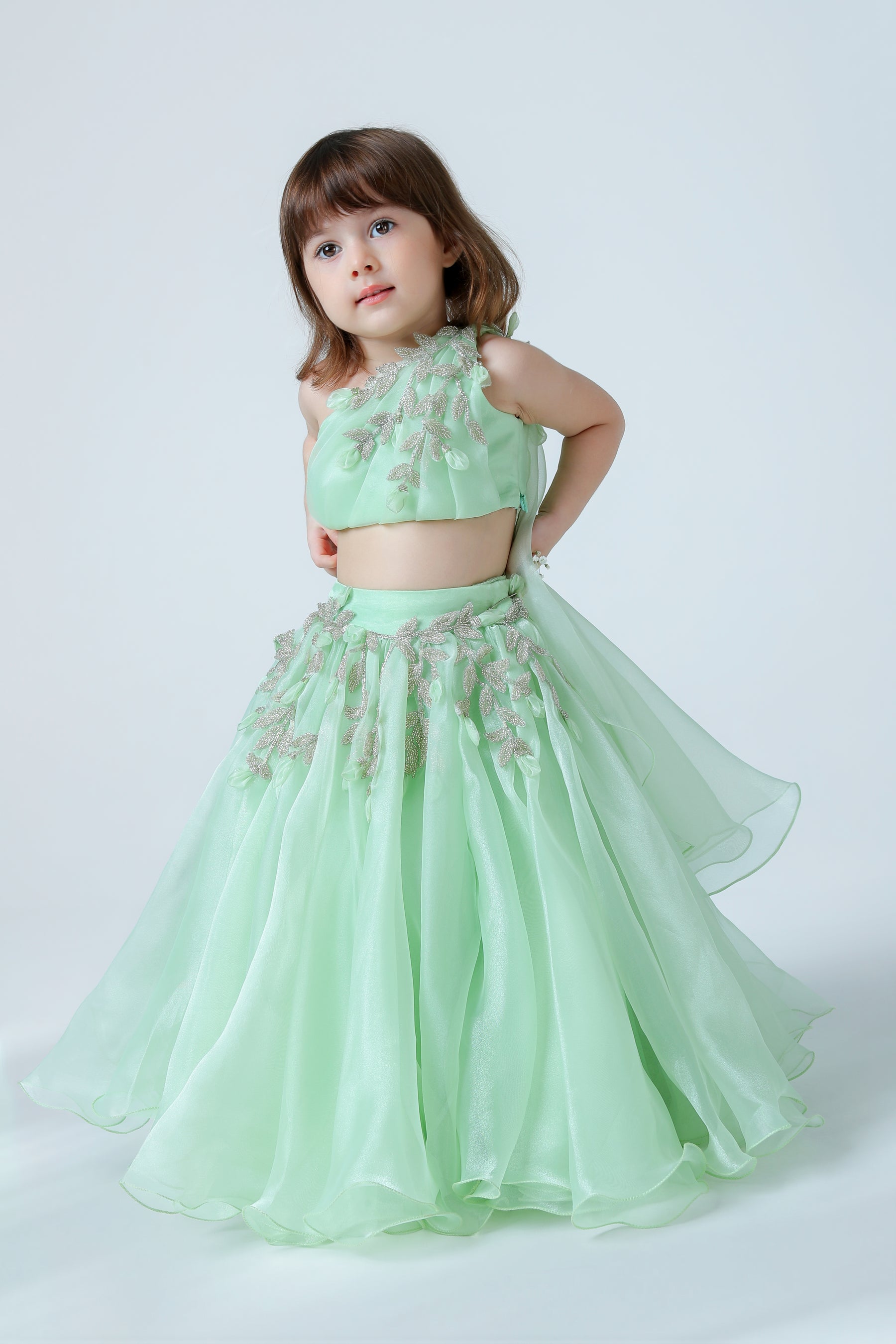PETAL GREEN LEHENGA