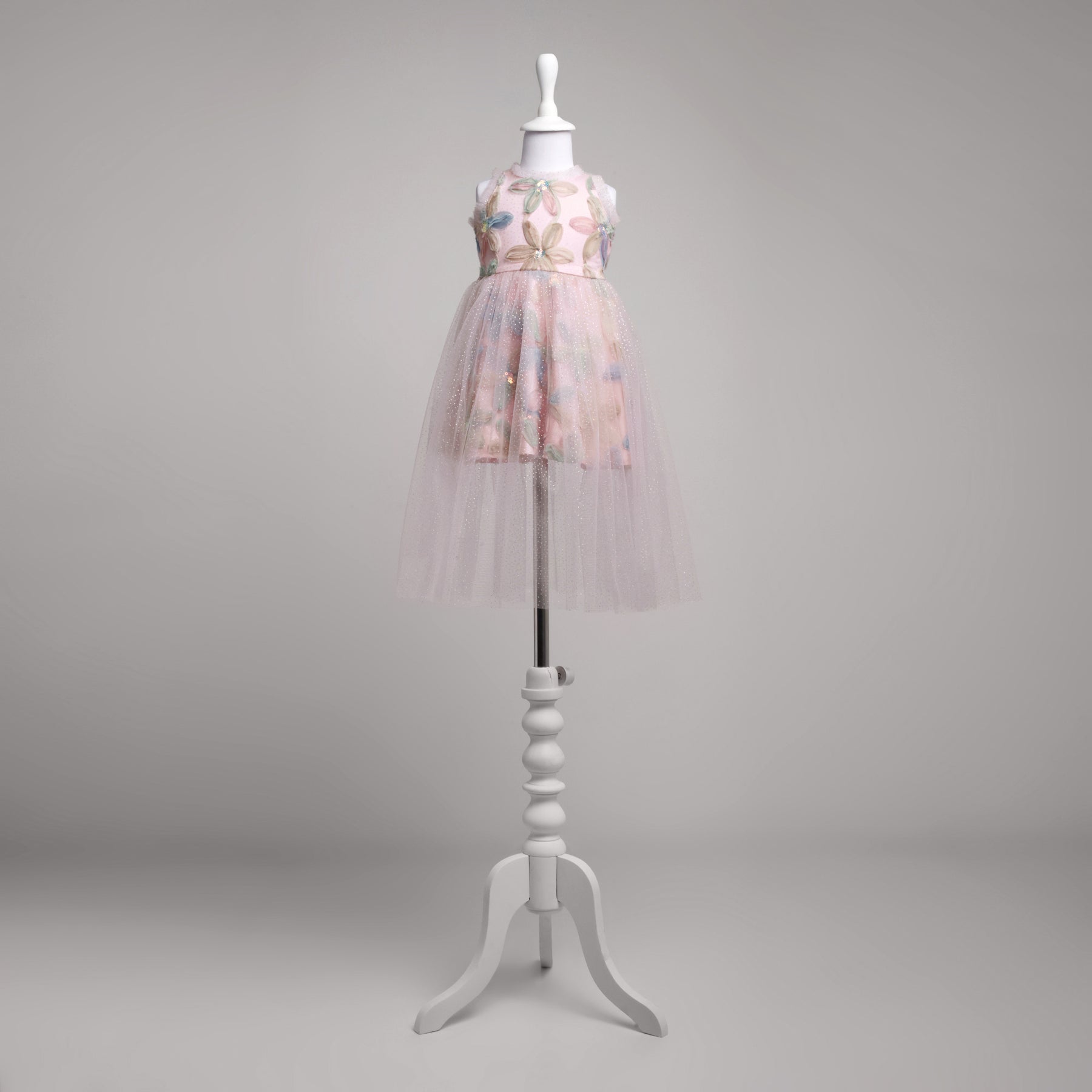 Pink Multicolour Short Dress