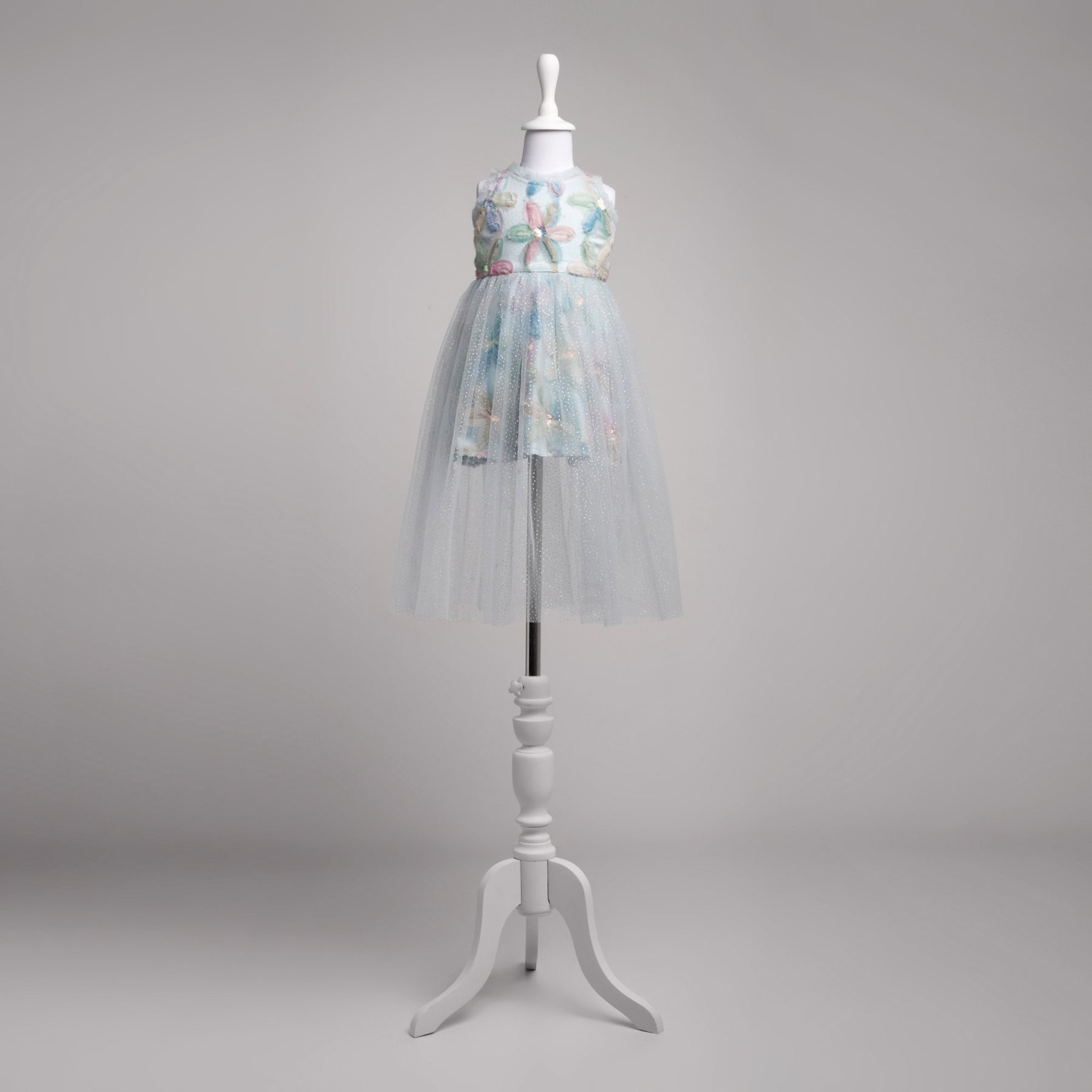 Blue Multicolour Short Dress